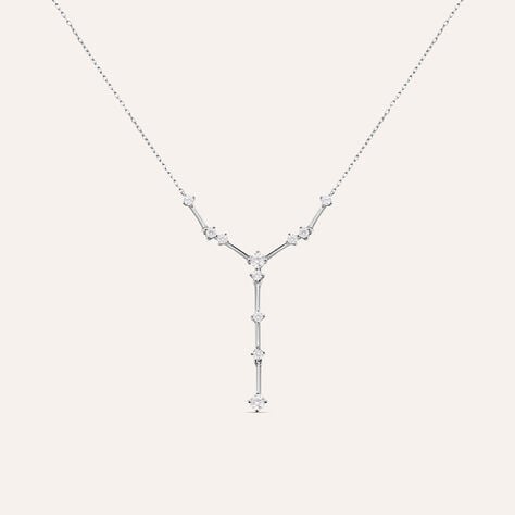 Collana Claire Oro Bianco Cubic Zirconia - Collane Donna | Stroili