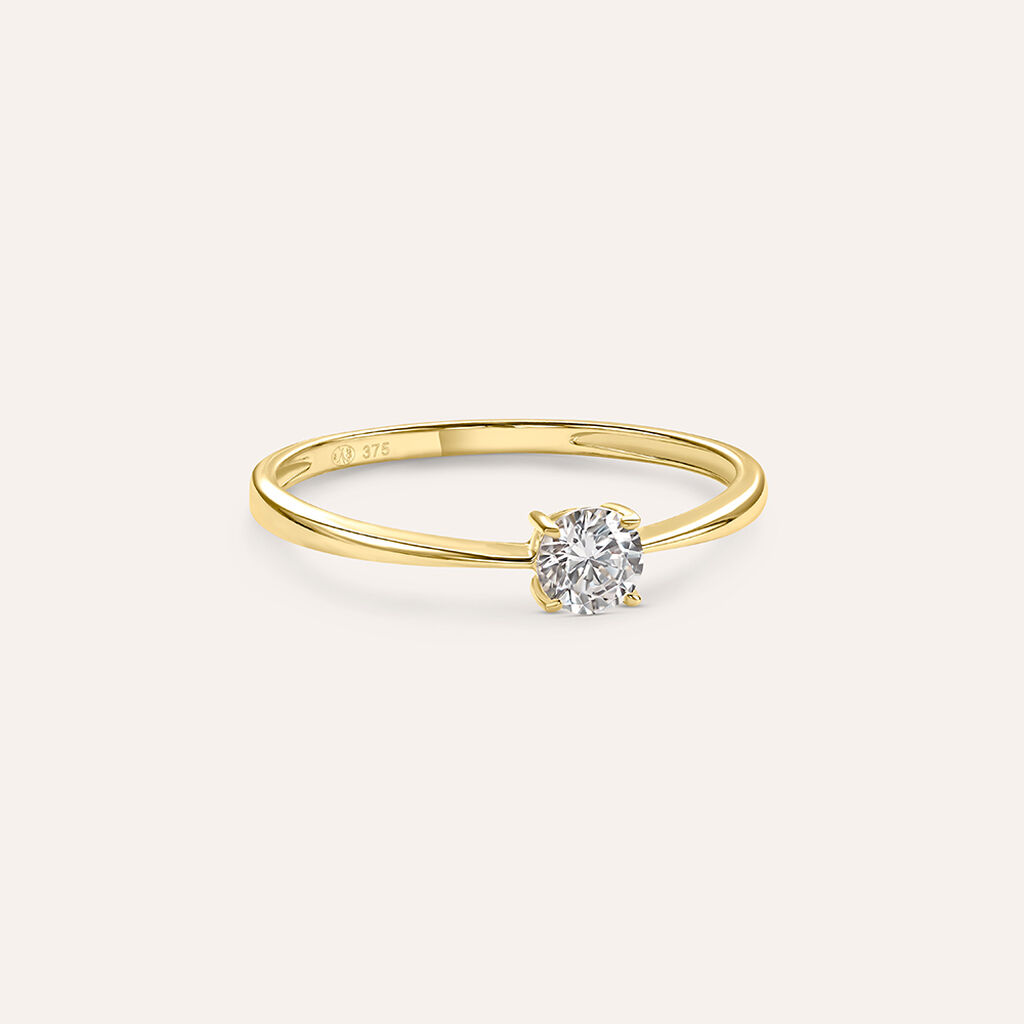 Anello Solitario Claire Oro Giallo Cubic Zirconia - Anelli con Pietre Donna | Stroili