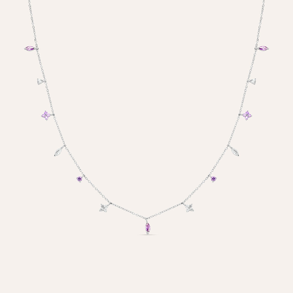 Collana Silver Elegance Argento Rodiato Cubic Zirconia