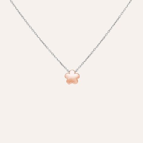 Collana in argento bicolore con simbolo fiore - Collane Bambino | Stroili