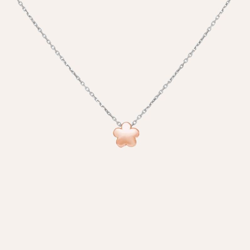 Collana in argento bicolore con simbolo fiore - Collane Bambino | Stroili