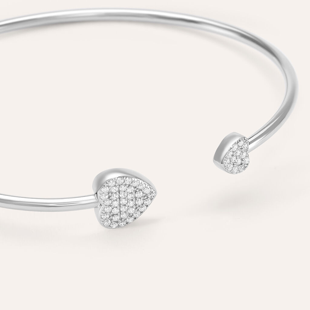 Bangle Silver Shine Argento Rodiato Cubic Zirconia
