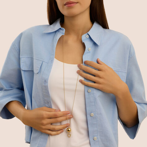 Collana Chiama Angeli Radiance Acciaio Dorato - Collane Chiama Angeli Donna | Stroili