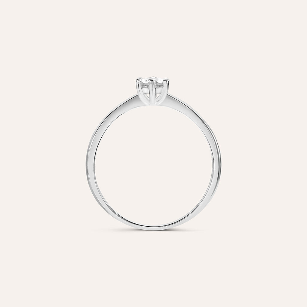 Anello Solitario Claire Oro Bianco Cubic Zirconia - Anelli con Pietre Donna | Stroili