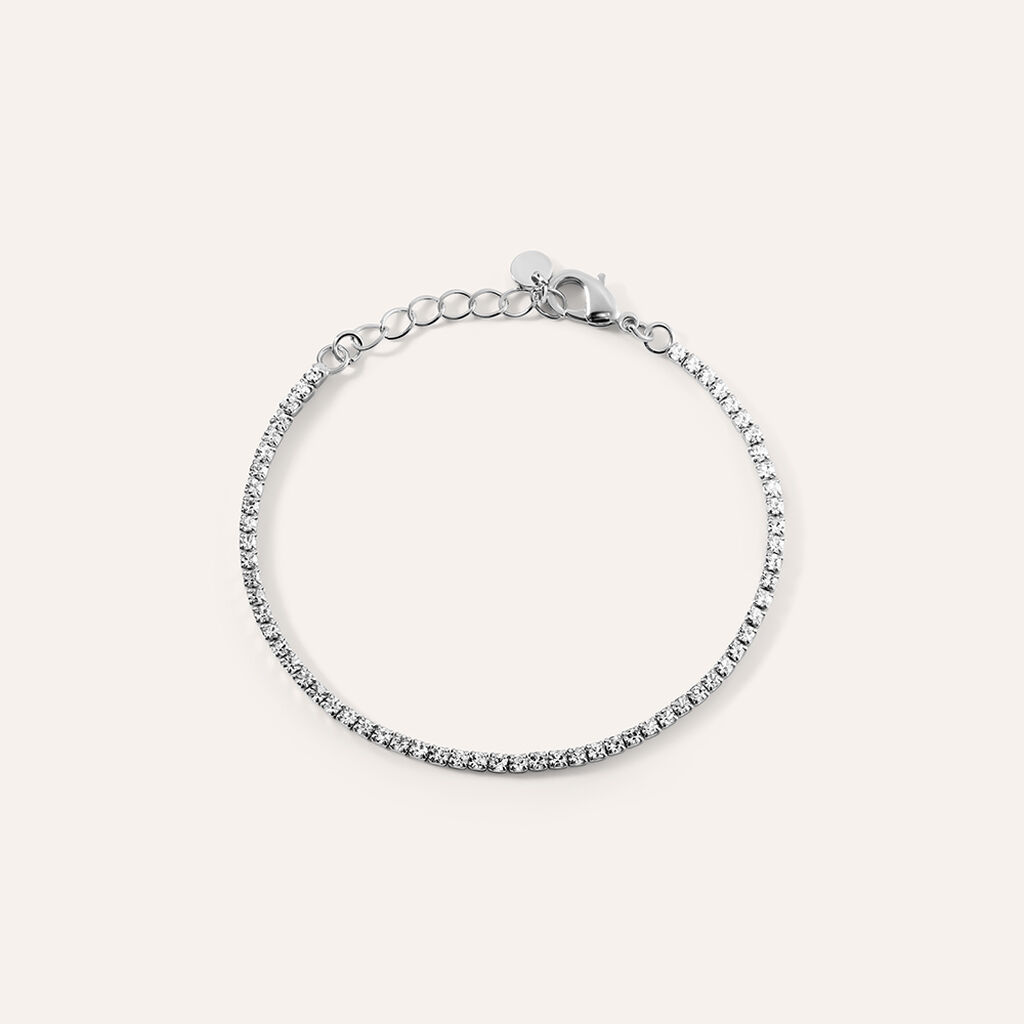 Bracciale Tennis Romantic Shine Metallo Cristallo - Bracciali Tennis Donna | Stroili