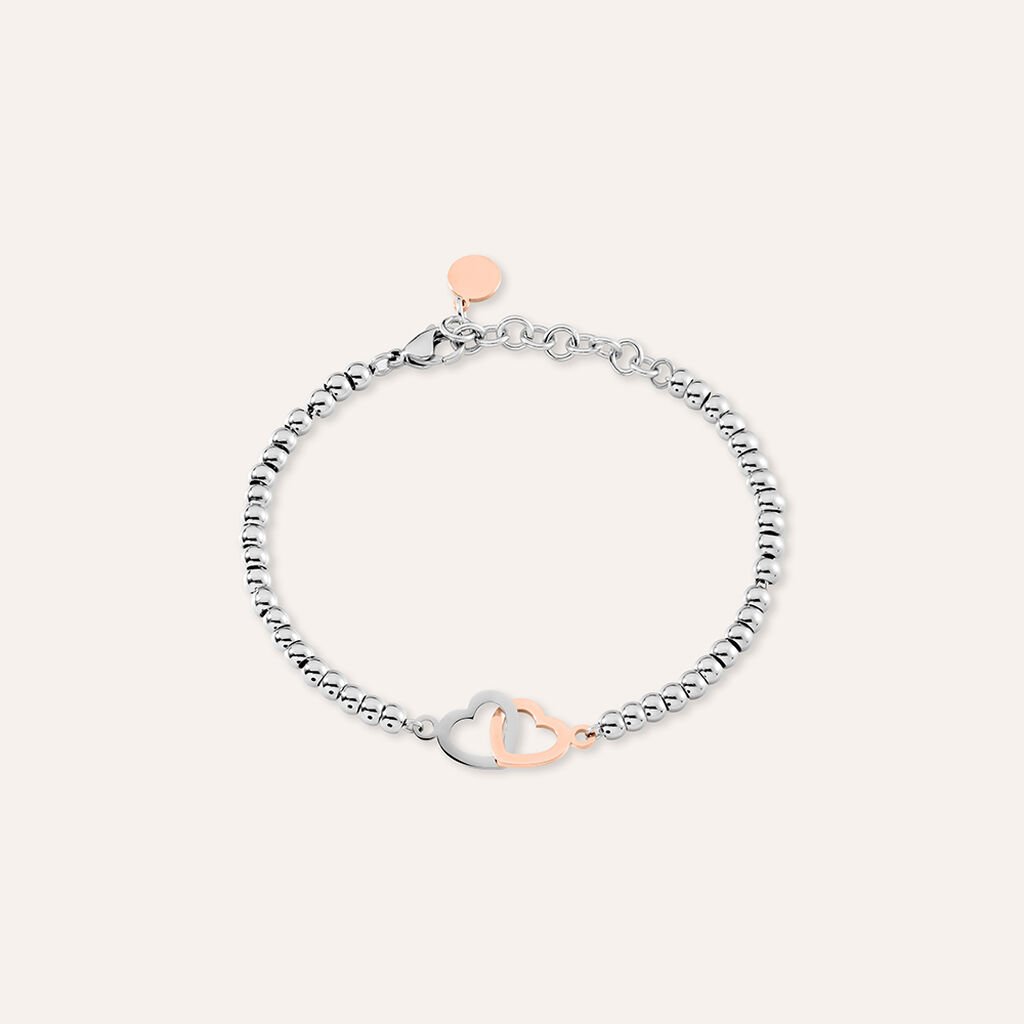 Bracciale Sunrise Acciaio Bicolore Bianco / Rosa