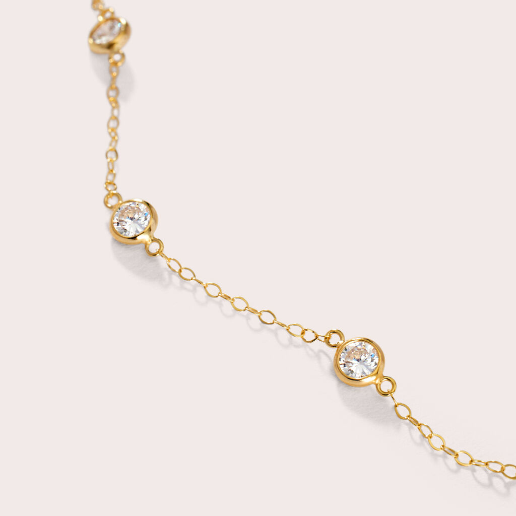 Collana Multi Punto Luce Claire Oro Giallo Cubic Zirconia - Collane Punto Luce Donna | Stroili