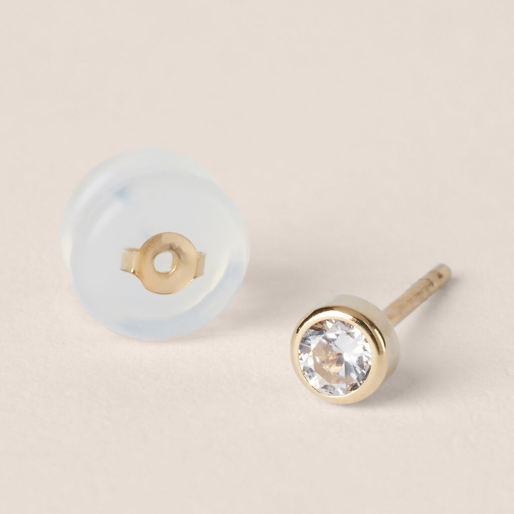 Orecchini Lobo Punto Luce Bon Ton Oro Giallo Cubic Zirconia - Orecchini a Lobo Donna | Stroili
