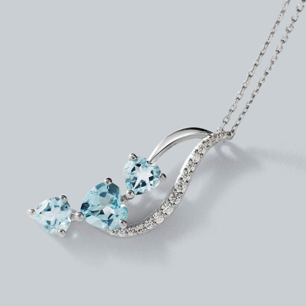 Collana Amélie Oro Bianco Topazio Cubic Zirconia Cubic Zirconia - Collane Donna | Stroili
