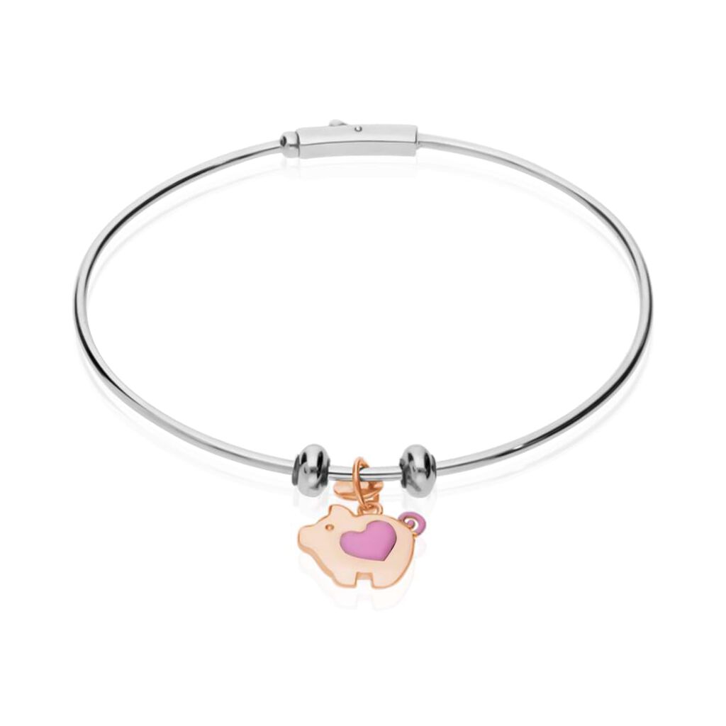 Pendente Love Beats Argento Rosa