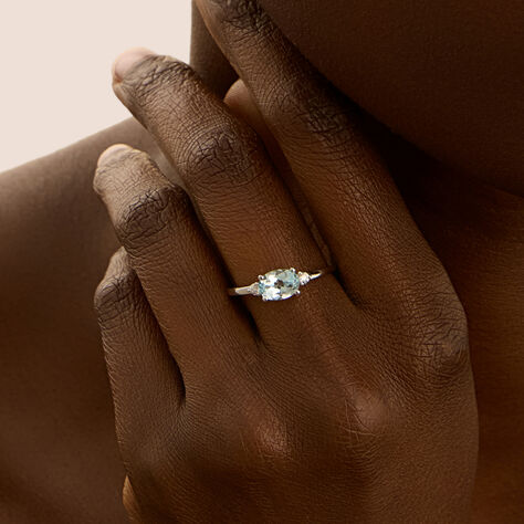Anello Solitario Amélie Oro Bianco Topazio Cubic Zirconia - Anelli con Pietre Donna | Stroili