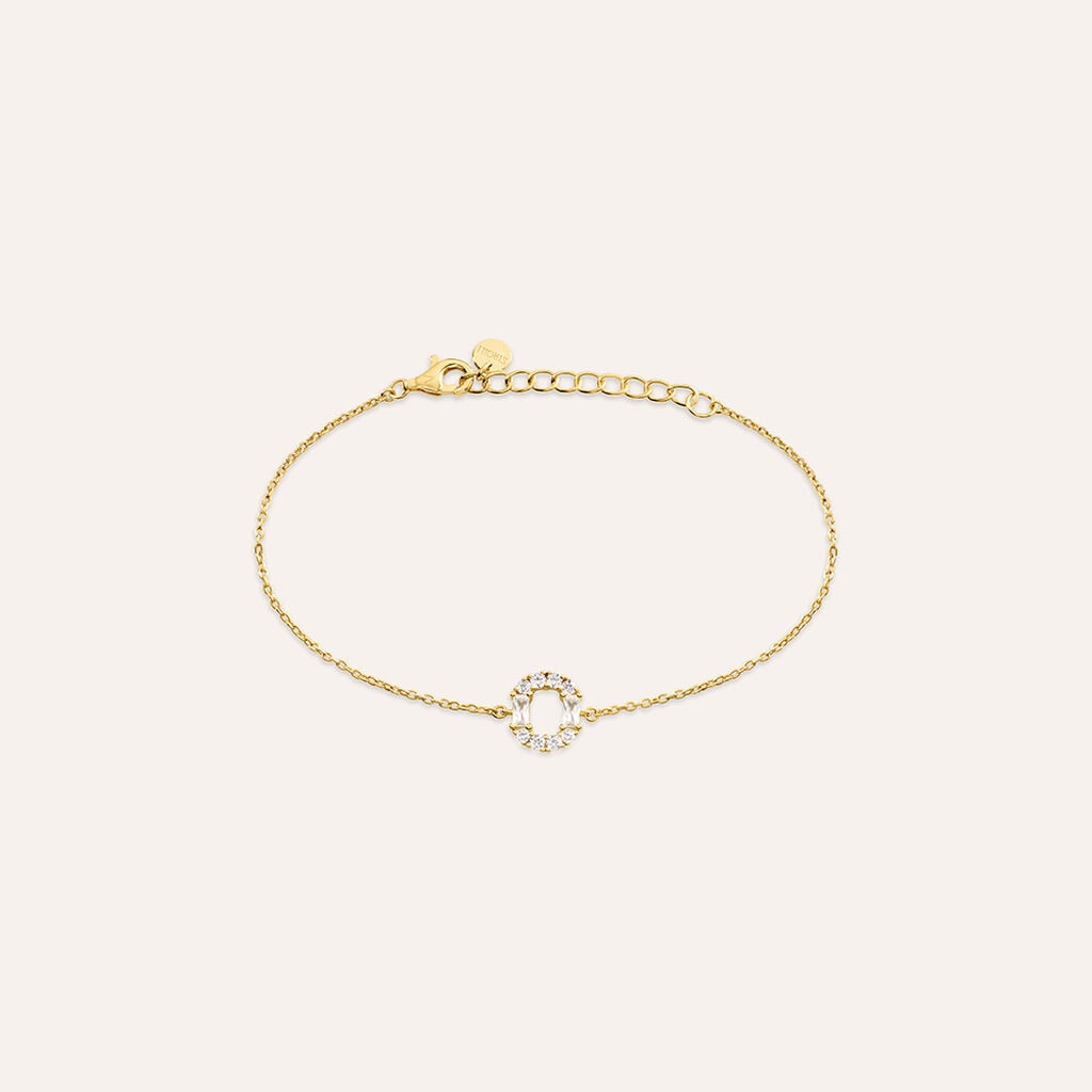 Bracciale Silver Glow Argento Dorato Cubic Zirconia