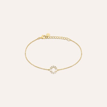 Bracciale Silver Glow Argento Dorato Cubic Zirconia