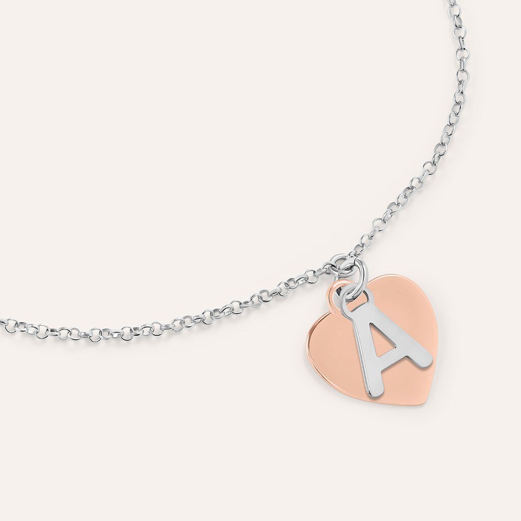 Bracciale Silver Collection Argento Bicolore Bianco / Rosa