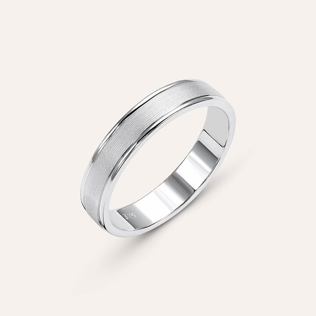 Fede Classica Satinata 4 mm Oro Bianco