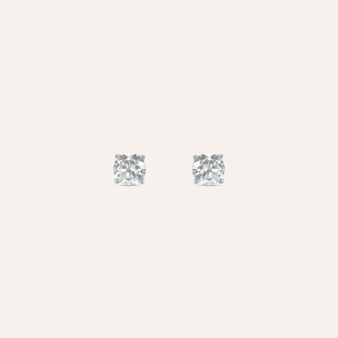 Orecchini Lobo Punto Luce Silver Elegance Argento Rodiato Cubic Zirconia - Orecchini a Lobo Donna | Stroili