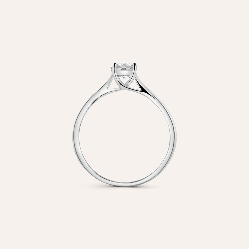 Anello Solitario Diamade Oro Bianco Diamante Lab-Grown - Anelli con Pietre Donna | Stroili