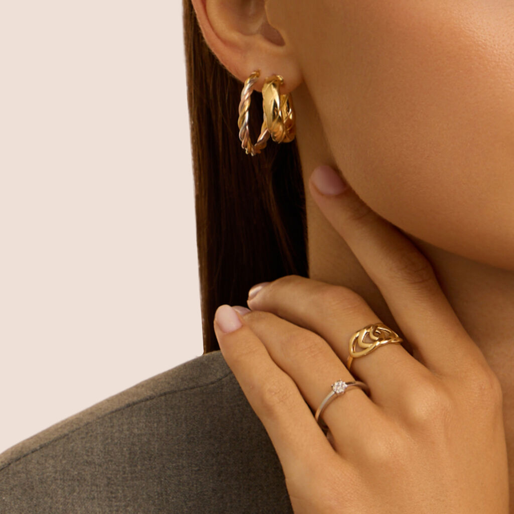 Orecchini A Cerchio Gold Essence Oro Giallo