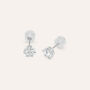 Orecchini Lobo Punto Luce Claire Oro Bianco Cubic Zirconia
