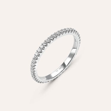Fede Classica Eternity 1.8 mm Oro Bianco Diamante