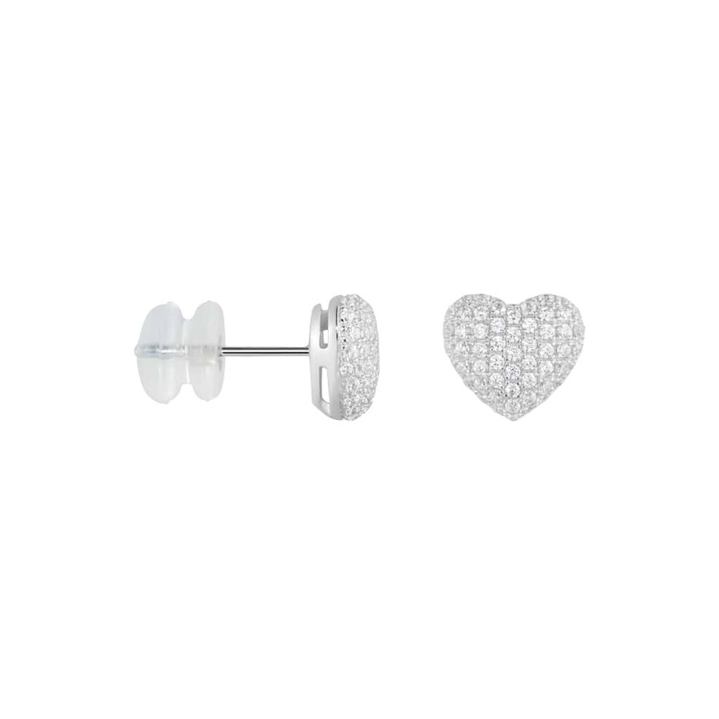 Orecchini Lobo Claire Oro Bianco Cubic Zirconia - Orecchini a Lobo Donna | Stroili