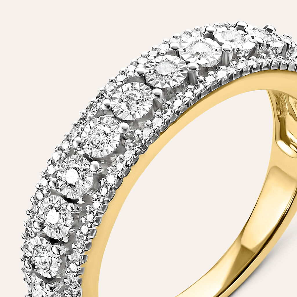 Anello Fascia Sophia Oro Giallo Diamante - Anelli con Pietre Donna | Stroili