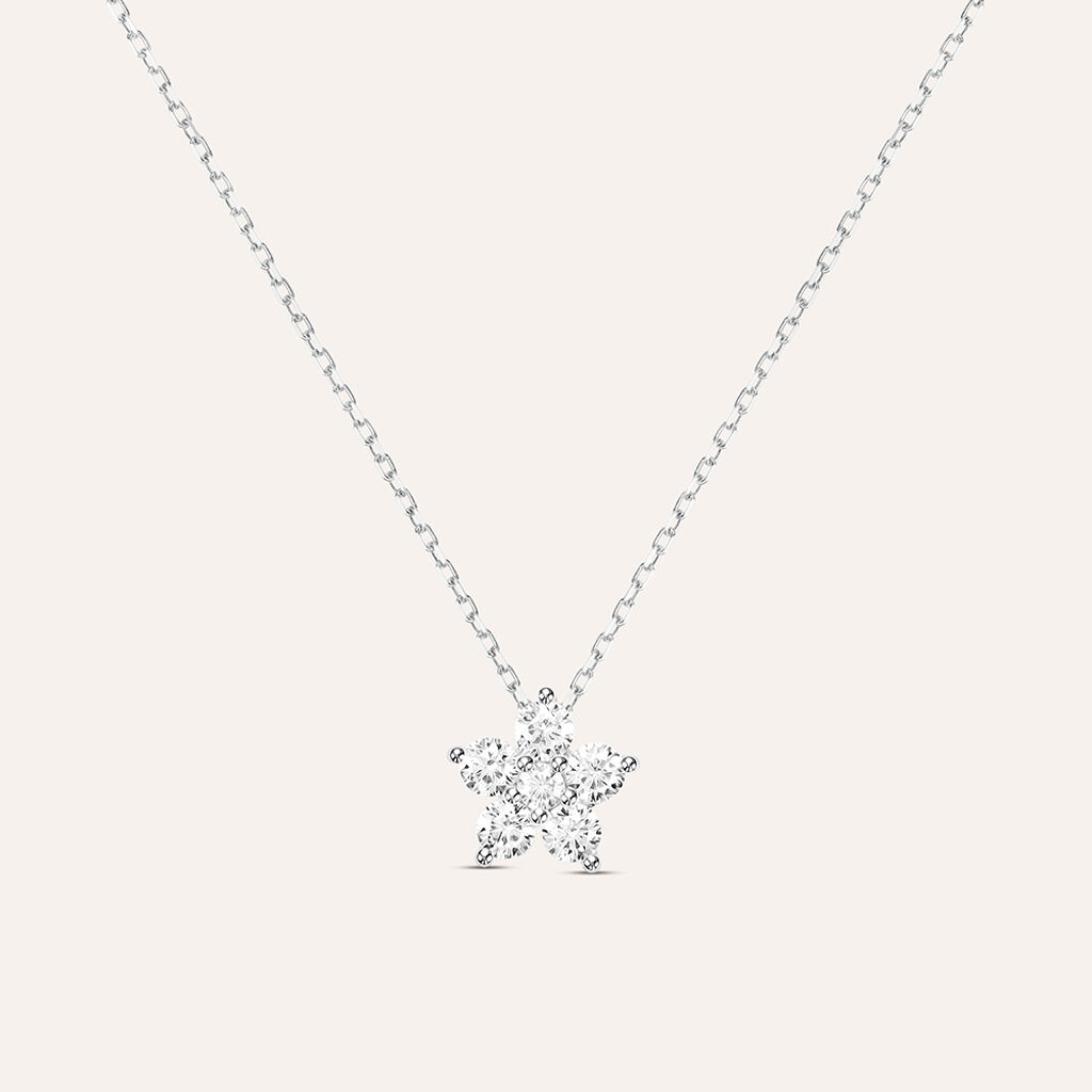 Collana Claire Oro Bianco Cubic Zirconia - Collane Donna | Stroili