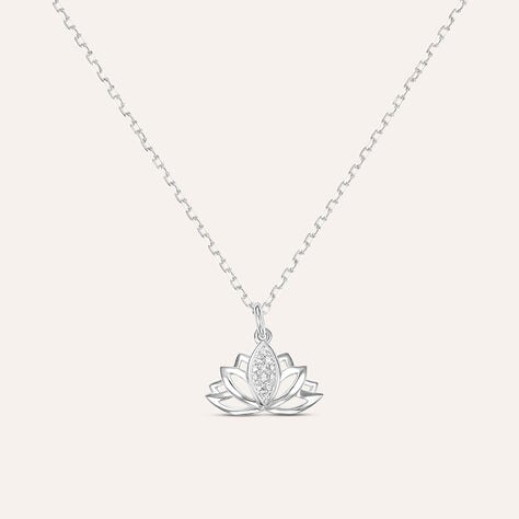 Collana Claire Oro Bianco Cubic Zirconia - Collane Donna | Stroili