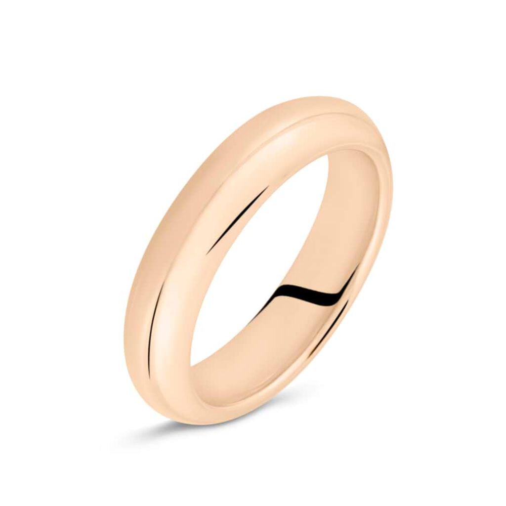 Fede Classica Leggera 5 mm Oro Rosa