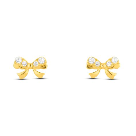 Orecchini Lobo Bon Ton Oro Giallo Cubic Zirconia - Orecchini a Lobo Donna | Stroili
