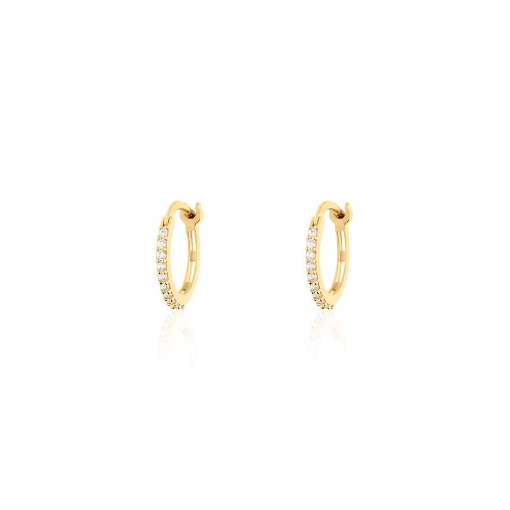 Orecchini A Cerchio Toujours Oro Giallo Cubic Zirconia - Orecchini a Cerchio Donna | Stroili
