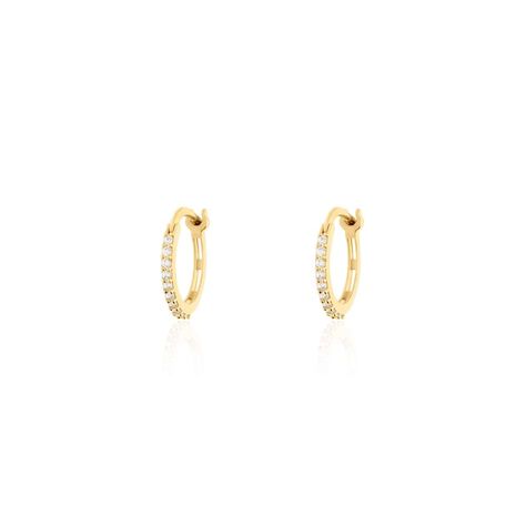 Orecchini A Cerchio Toujours Oro Giallo Cubic Zirconia - Orecchini a Cerchio Donna | Stroili