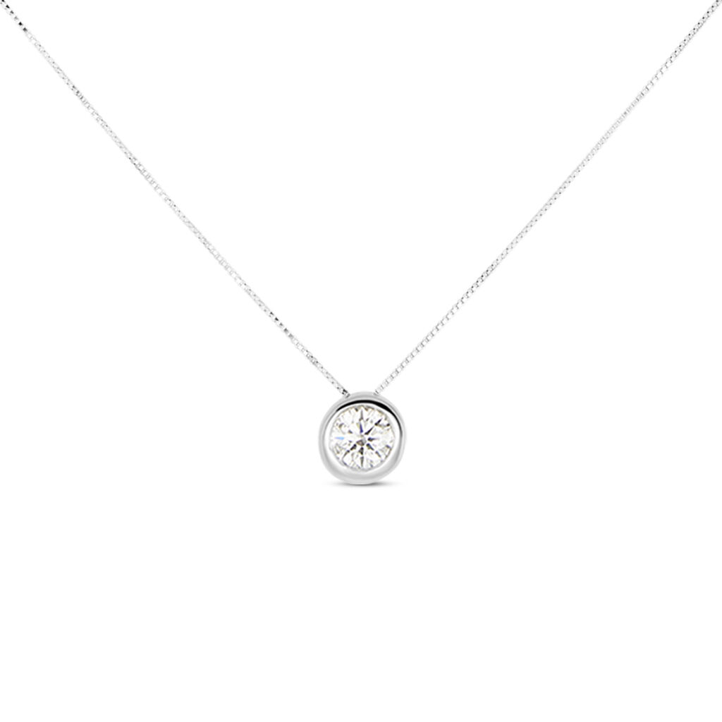Collana Punto Luce Diamade Oro Bianco Diamante Lab-Grown