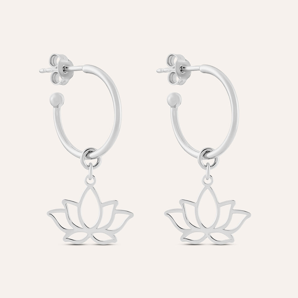 Orecchini A Cerchio Silver Collection Argento Rodiato