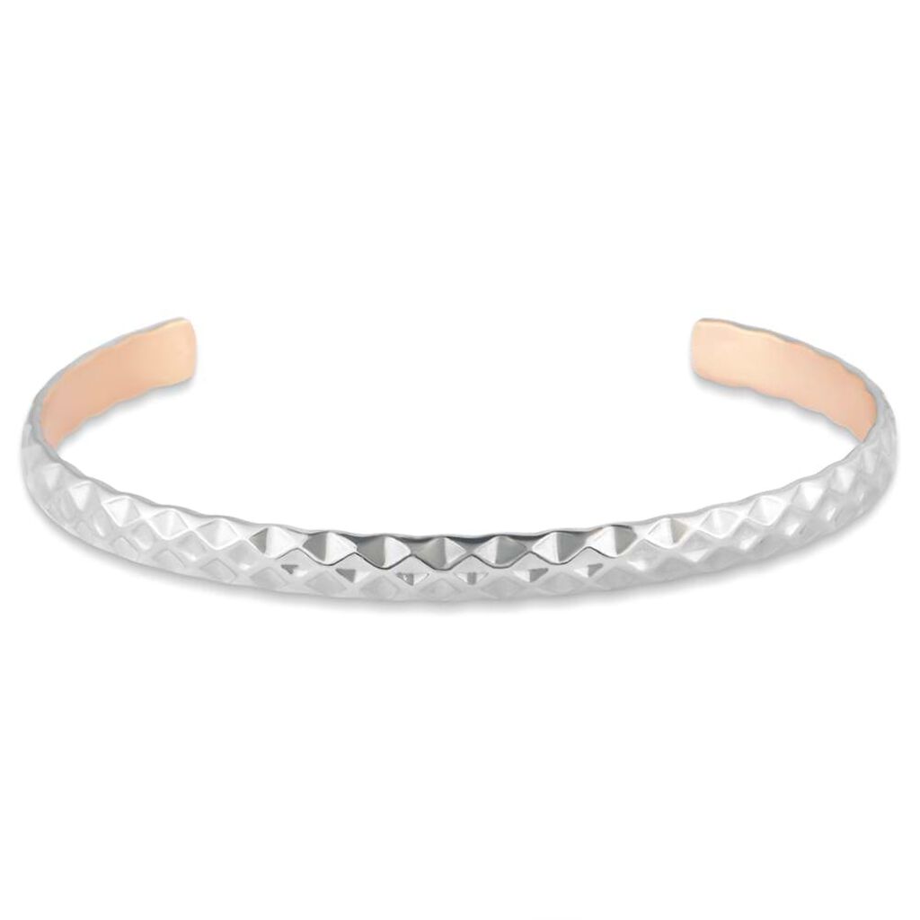 Bangle Lady Code Acciaio Bicolore Diamantato - Bracciali Donna | Stroili