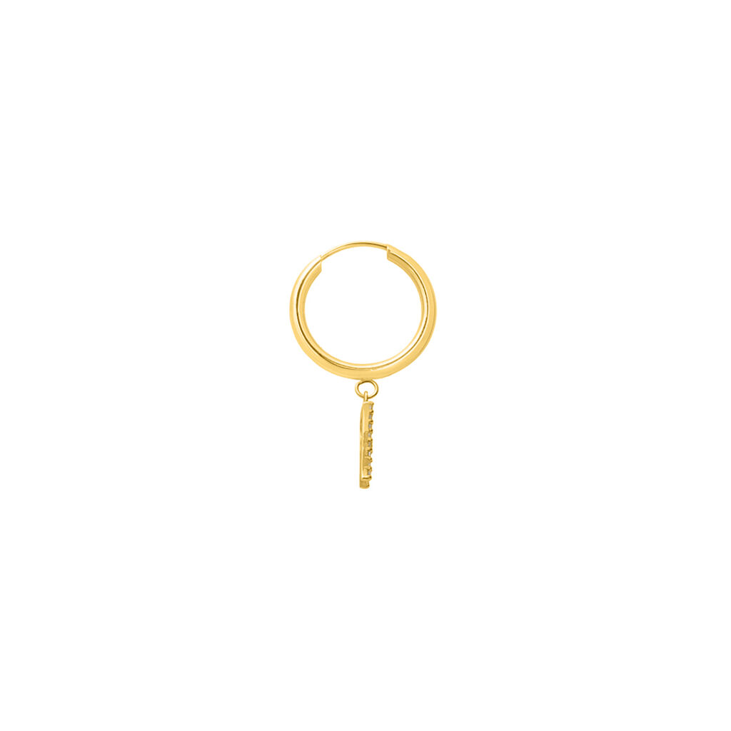 Mono Orecchino A Cerchio Toujours Oro Giallo Cubic Zirconia - Mono Orecchino Donna | Stroili