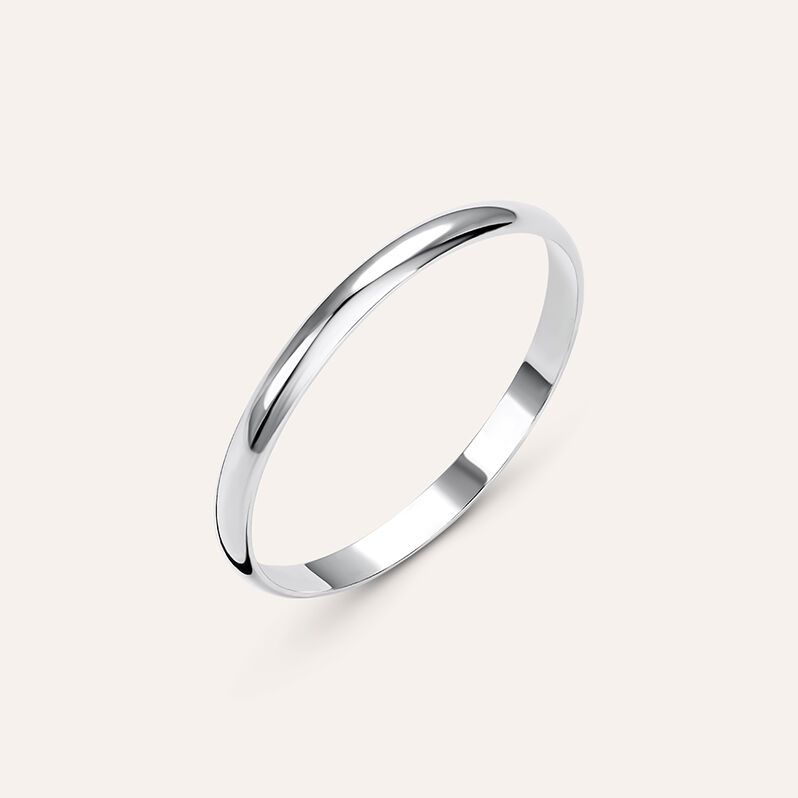 Fede Fermanello 1.95 mm Oro Bianco - Anelli con Incisione Donna | Stroili