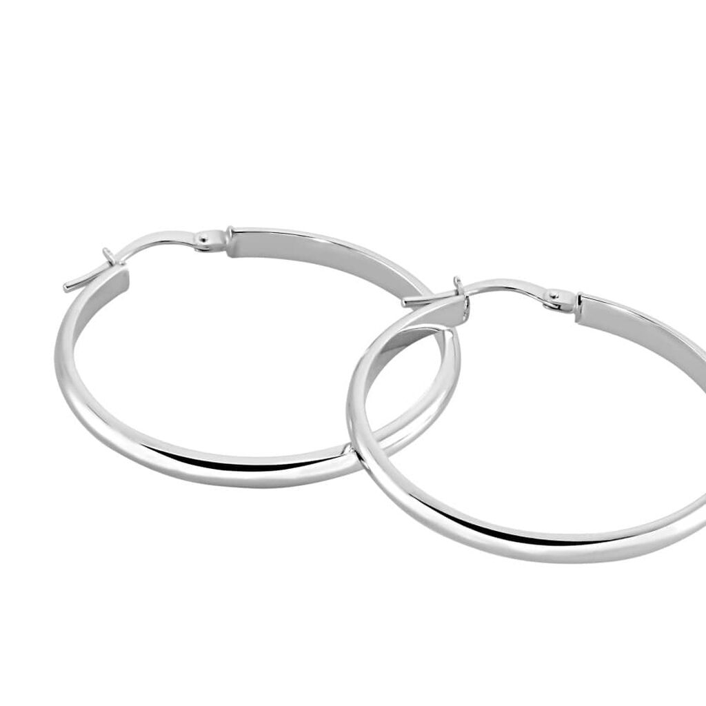 Orecchini A Cerchio Toujours Oro Bianco - Orecchini a Cerchio Donna | Stroili