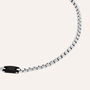 Collana Man Code Acciaio Bicolore Bianco / Nero