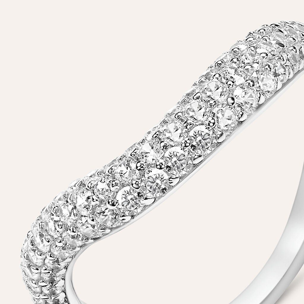 Anello Fantasia Silver Shine Argento Rodiato Cubic Zirconia - Anelli con Pietre Donna | Stroili