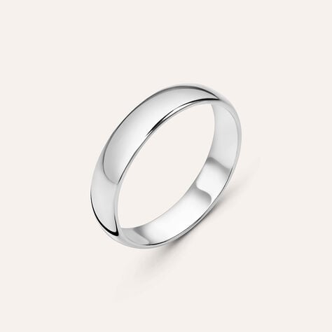 Fede Mantovana 4.5 mm Oro Bianco - Anelli con Incisione Unisex | Stroili