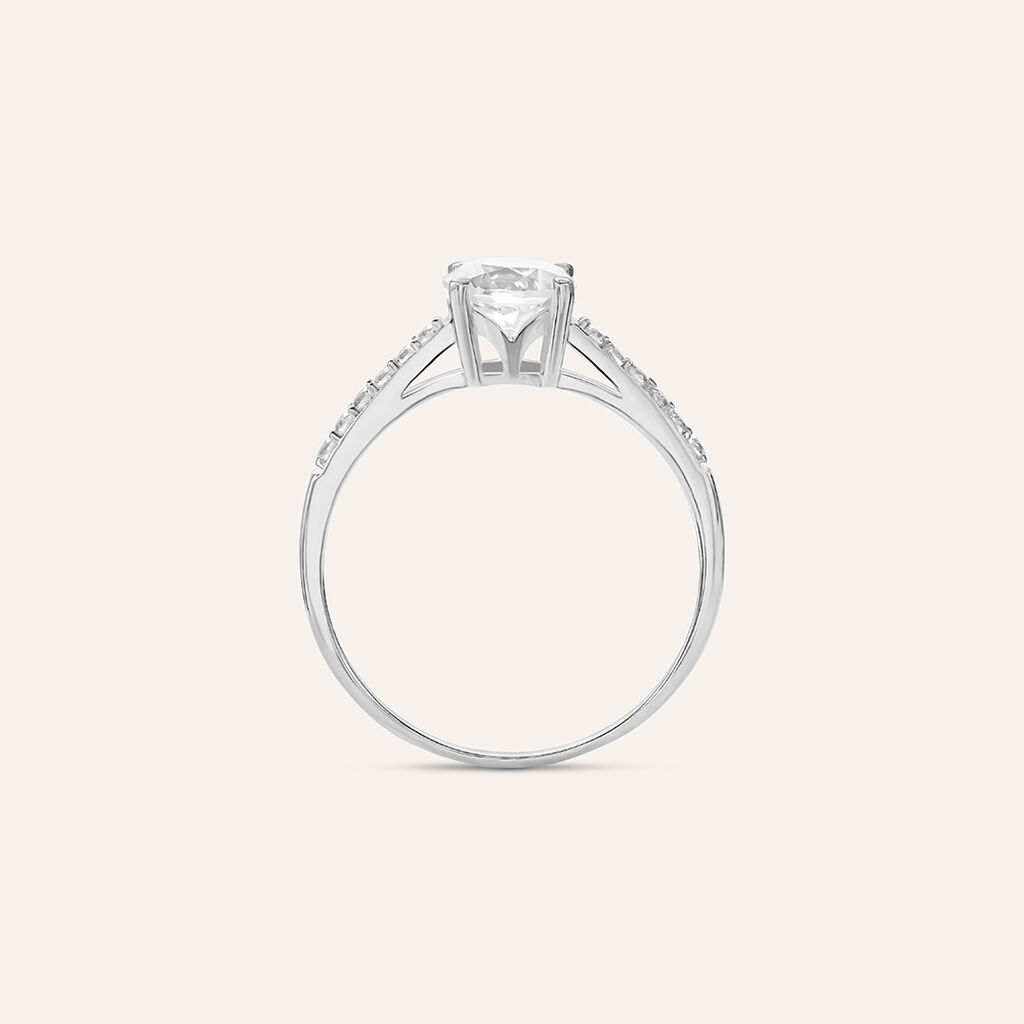 Anello Solitario Claire Oro Bianco Cubic Zirconia - Anelli con Pietre Donna | Stroili