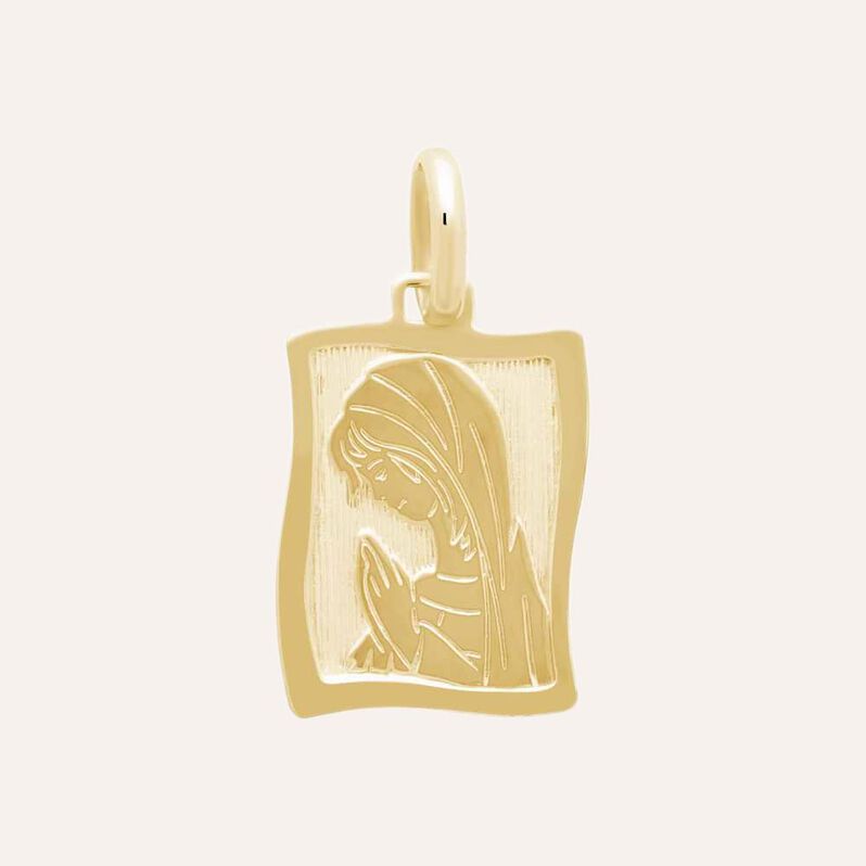 Ciondolo medaglia Madonna in oro giallo - Ciondoli Unisex | Stroili