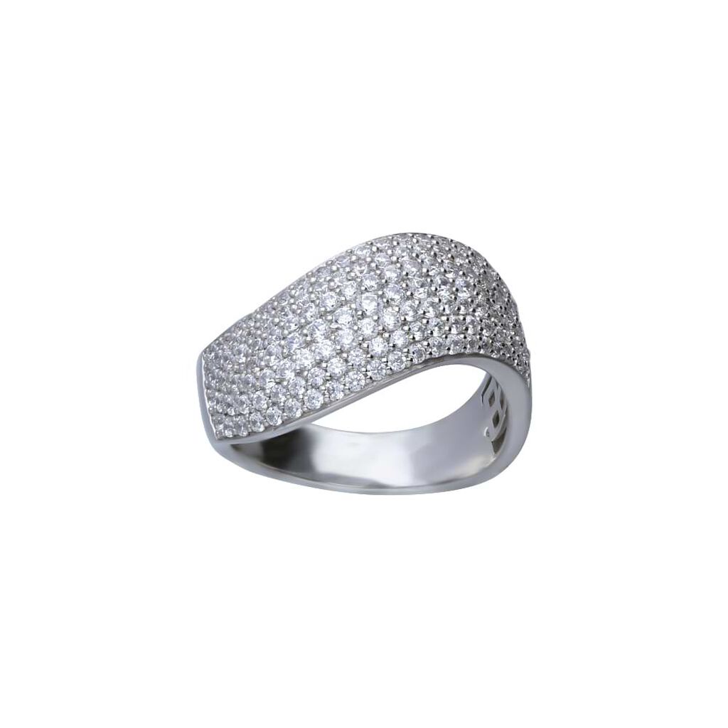 Anello Fascia Silver Shine Argento Rodiato Cubic Zirconia - Anelli con Pietre Donna | Stroili