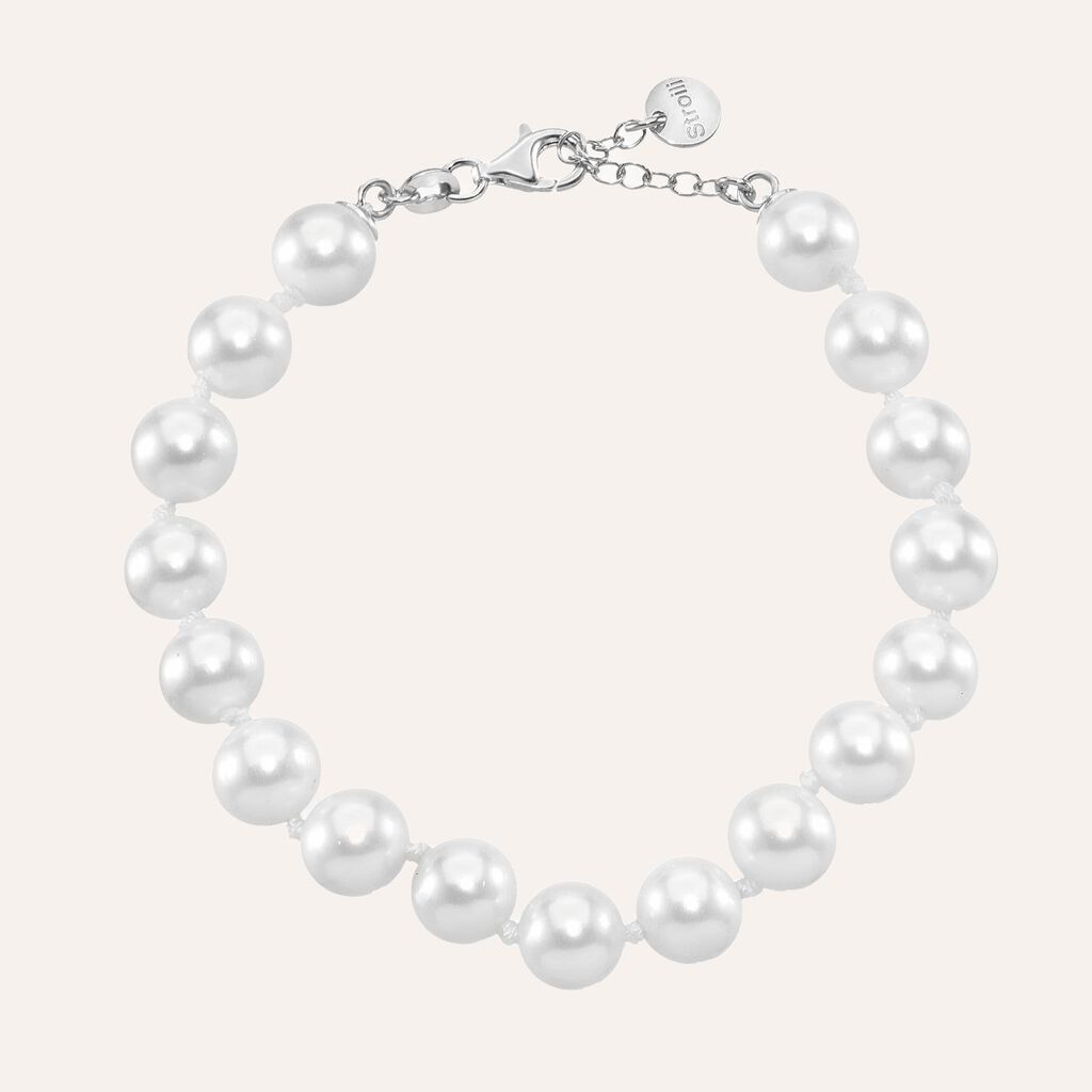 Bracciale Silver Pearls Argento Rodiato Perla sintentica