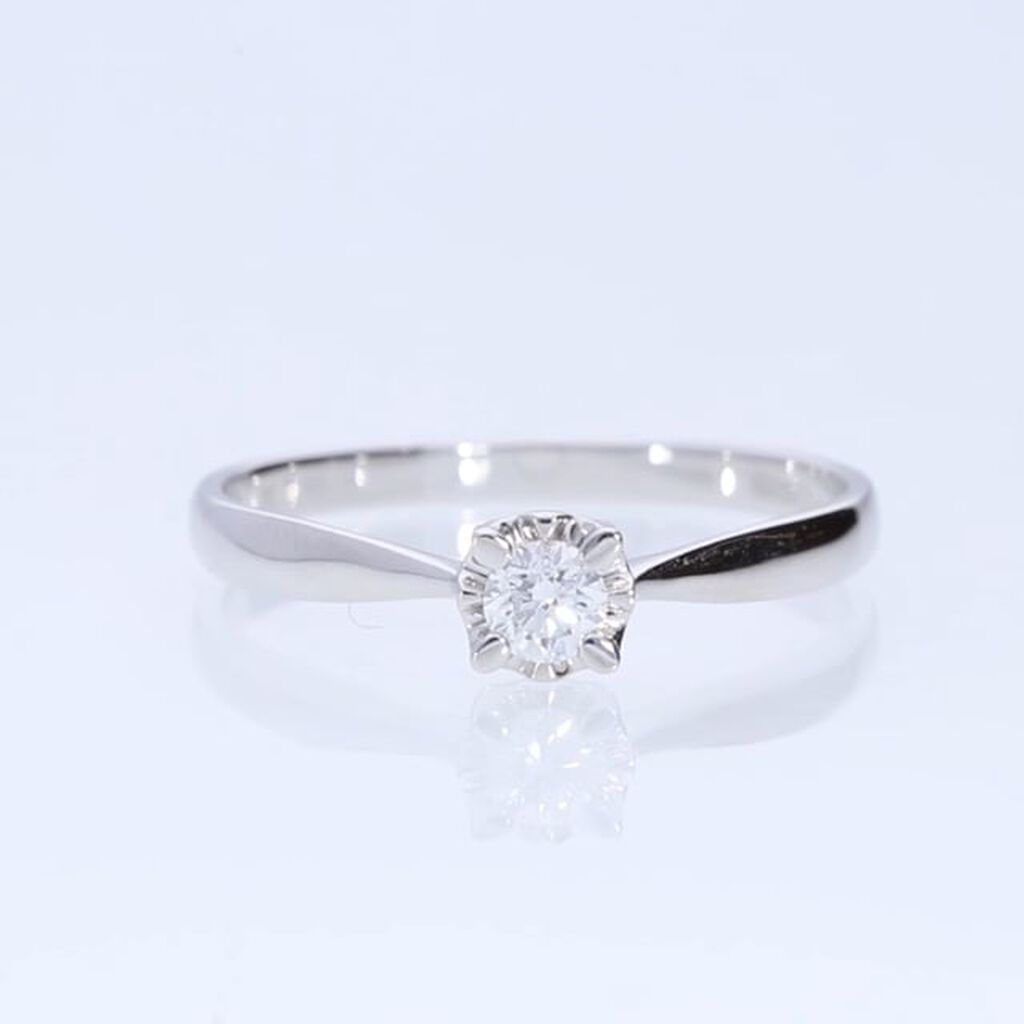 Anello Solitario Diamazing Oro Bianco Diamante Tondo - Anelli con Pietre Donna | Stroili