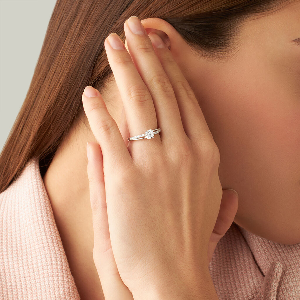 Anello Solitario Silver Elegance Argento Rodiato Cubic Zirconia