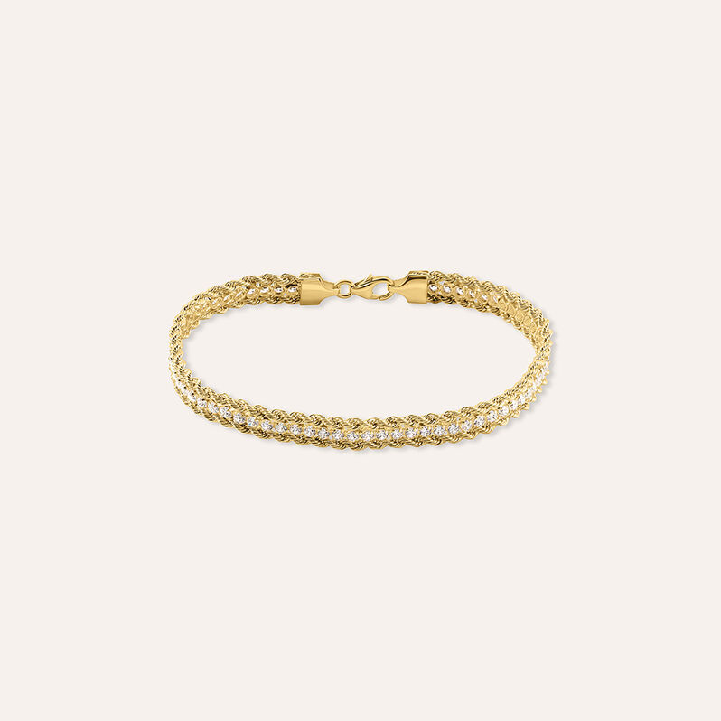 Bracciale Catena Gold Essence Oro Giallo Cubic Zirconia - Bracciali Donna | Stroili