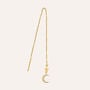 Mono Orecchino Pendente Saliscendi Beverly Oro Giallo Cubic Zirconia