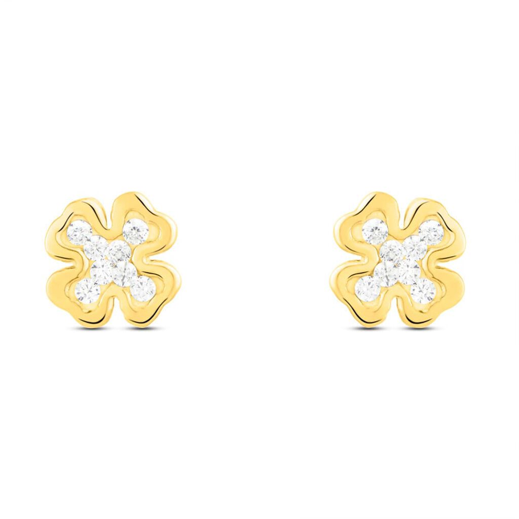 Orecchini Lobo Crystal Gold Oro Giallo Cristallo - Orecchini a Lobo Donna | Stroili